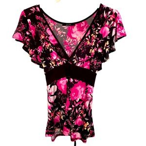 Majora floral short sleeve top large